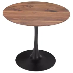Kirklands Home Brown Wood and Black Metal Bistro Dining Table