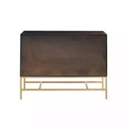 Kirklands Home Wood and Gold Martha Stewart Cabinet Brown Online