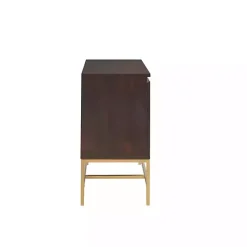 Kirklands Home Wood and Gold Martha Stewart Cabinet Brown Online