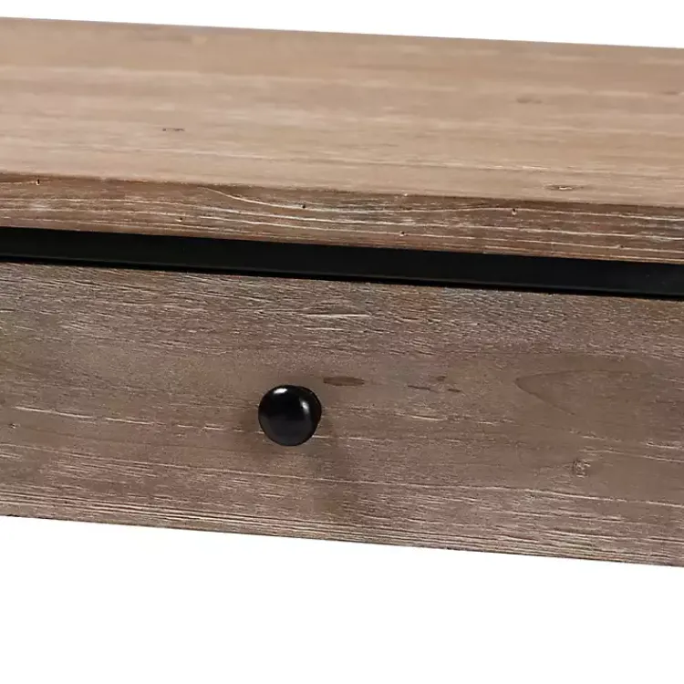 Kirklands Home Wood and Metal 2-Drawer Coffee Table Brown