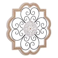 Kirklands Home Brown Wood and Metal Farmhouse Wall Plaque Outlet