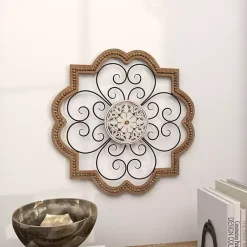 Kirklands Home Brown Wood and Metal Farmhouse Wall Plaque Outlet