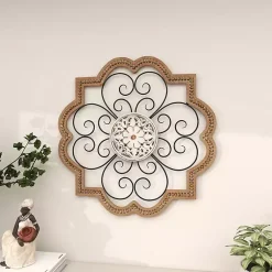 Kirklands Home Brown Wood and Metal Farmhouse Wall Plaque Outlet