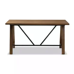 Kirklands Home Brown Wood and Metal Linear Base Desk Hot