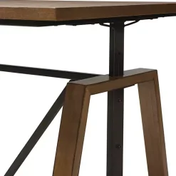Kirklands Home Brown Wood and Metal Linear Base Desk Hot