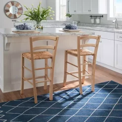 Kirklands Home Wood and Seagrass Counter Stools, Set of 2 Brown Best