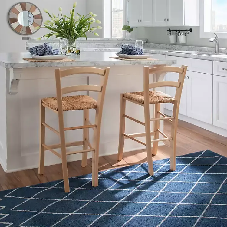 Kirklands Home Wood and Seagrass Counter Stools, Set of 2 Brown Best