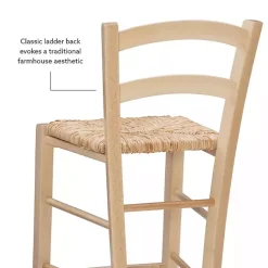 Kirklands Home Wood and Seagrass Counter Stools, Set of 2 Brown Best