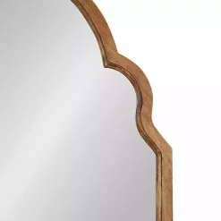 Kirklands Home Brown Wood Arch Hogan Wall Mirror Outlet