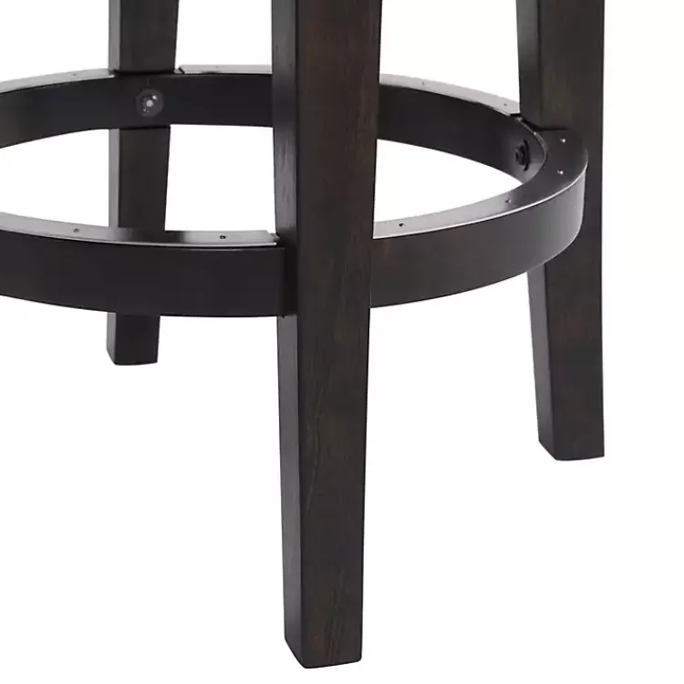 Kirklands Home Brown Wood Backless Swivel 2-pc. Counter Stool Set Gray Best
