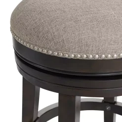 Kirklands Home Brown Wood Backless Swivel 2-pc. Counter Stool Set Gray Best