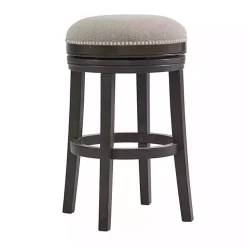 Kirklands Home Brown Wood Backless Swivel 2-pc. Bar Stool Set Gray