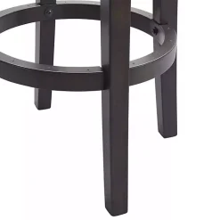 Kirklands Home Brown Wood Backless Swivel 2-pc. Bar Stool Set Gray