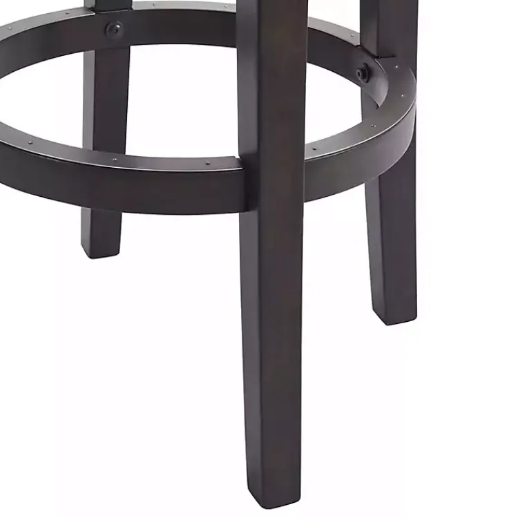 Kirklands Home Brown Wood Backless Swivel 2-pc. Bar Stool Set Gray