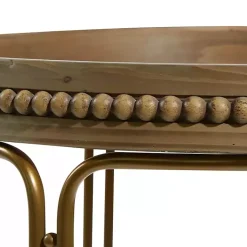 Kirklands Home Wood Beaded Nesting Side Tables, Set of 2 Brown Best