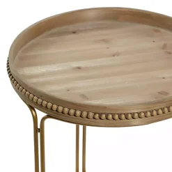 Kirklands Home Wood Beaded Nesting Side Tables, Set of 2 Brown Best