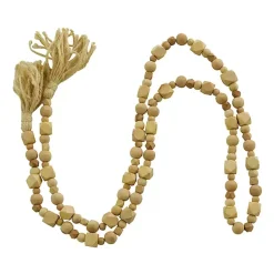 Decorative Accents>Kirklands Home Wood Beads Cream Tassel Garland Brown