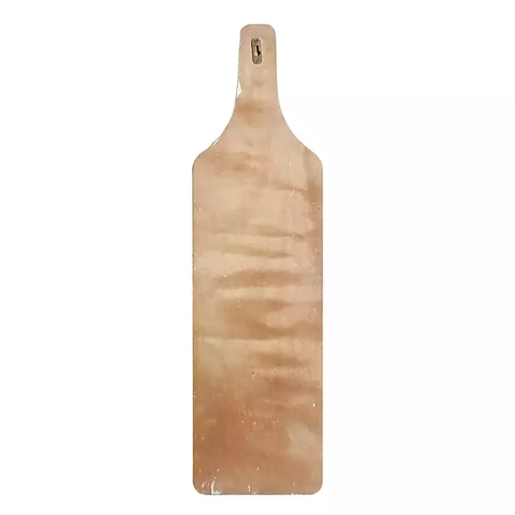 Kirklands Home Brown Wood Bottle Frame Metal Bracket Wine Holder