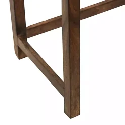 Kirklands Home Wood Carved Floral Nesting Tables, Set of 2 Brown