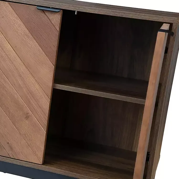 Kirklands Home Wood Chevron 4-Door Sideboard Brown Online