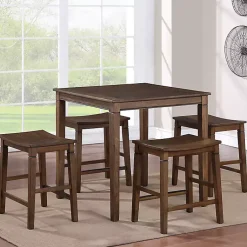 Kirklands Home Wood Counter Stool 5-pc. Dining Set Brown Sale