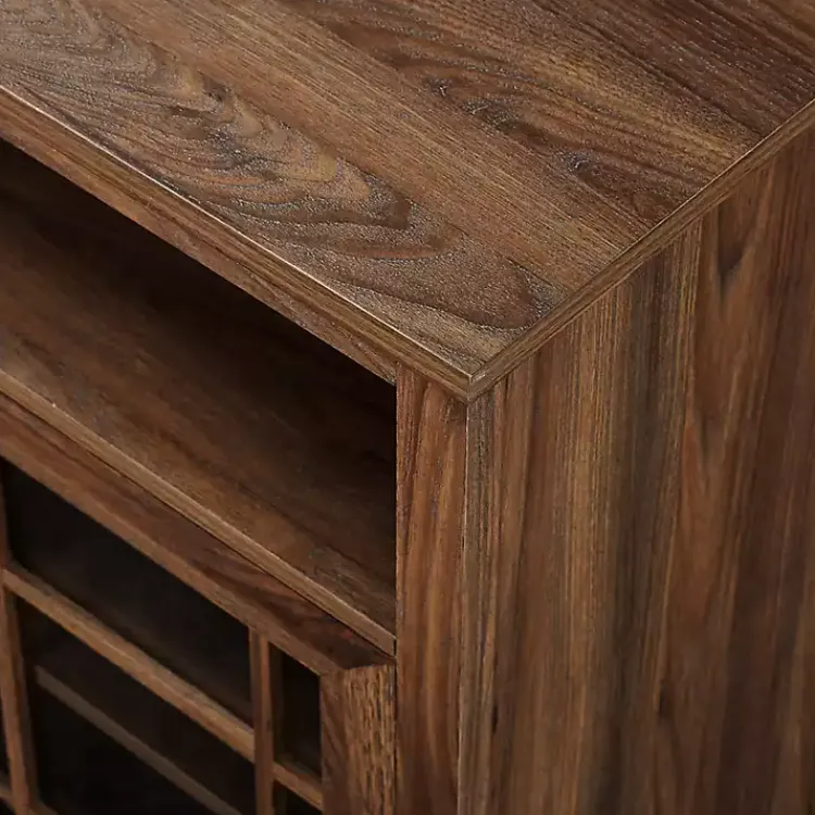 Kirklands Home Wood 2-Door LED Fireplace Cabinet Brown Sale