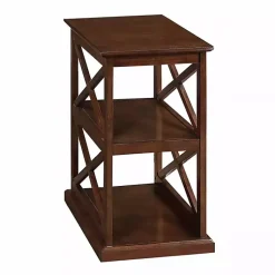Kirklands Home Wood Double X Sides Accent Table Brown Best