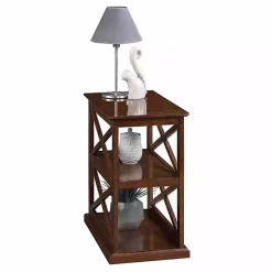 Kirklands Home Wood Double X Sides Accent Table Brown Best