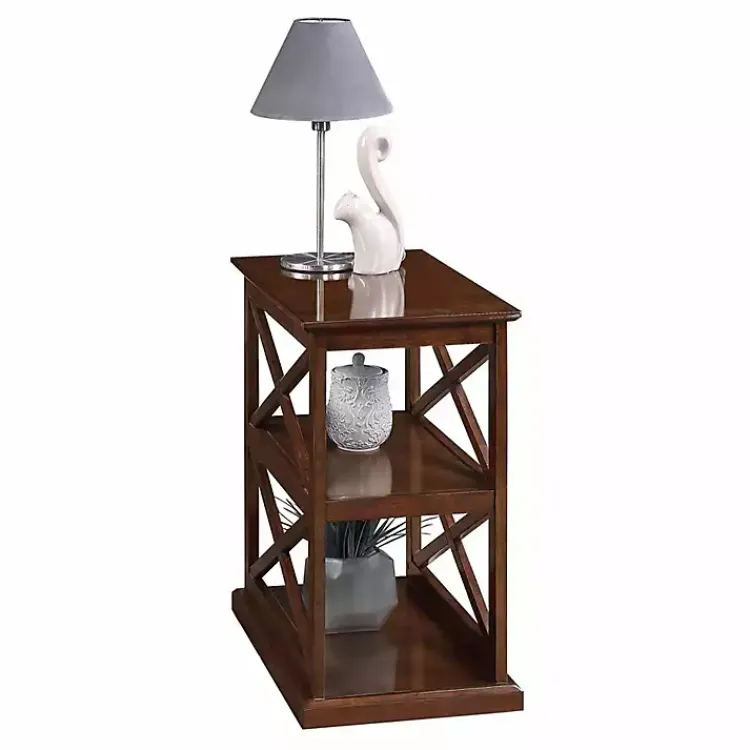 Kirklands Home Wood Double X Sides Accent Table Brown Best