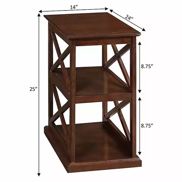 Kirklands Home Wood Double X Sides Accent Table Brown Best