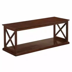 Kirklands Home Wood Double X Sides Coffee Table Brown Sale