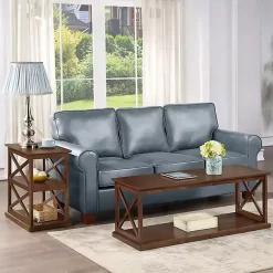 Kirklands Home Wood Double X Sides Coffee Table Brown Sale
