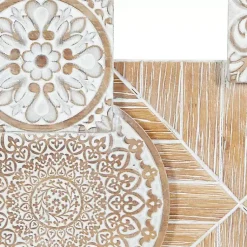Kirklands Home Brown Wood Geometric Layered Shapes Wall Plaque Clearance