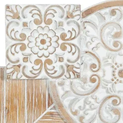 Kirklands Home Brown Wood Geometric Layered Shapes Wall Plaque Clearance