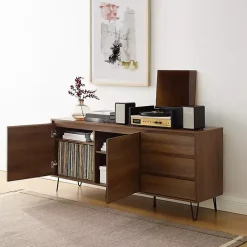 Kirklands Home Wood Hairpin Legs Media Cabinet Brown