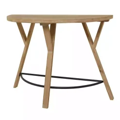 Kirklands Home Wood Half Round Console Table Brown Hot