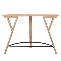 Kirklands Home Wood Half Round Console Table Brown Hot