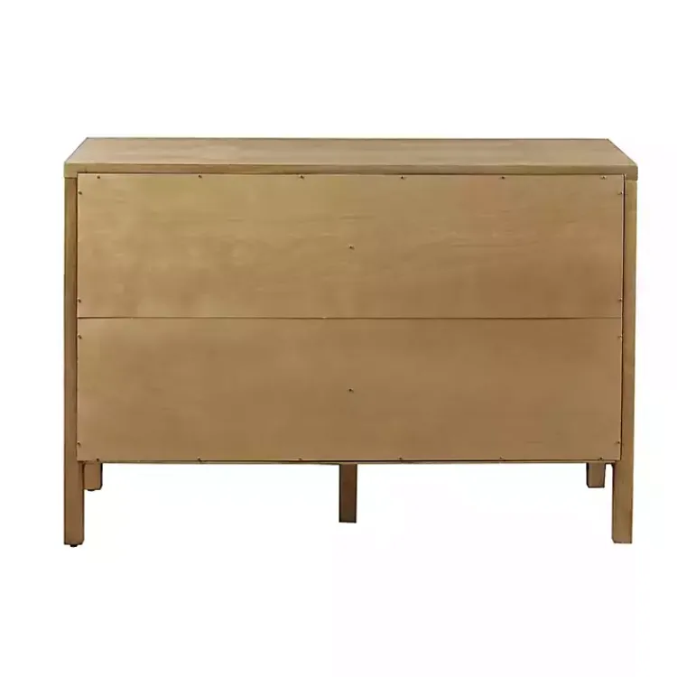 Kirklands Home Wood Layered Doors Cabinet Brown New