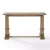 Kirklands Home Brown Wood Pedestal Base Console Table New