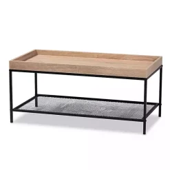 Kirklands Home Wood Raised Edge Coffee Table Brown Online