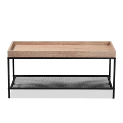 Kirklands Home Wood Raised Edge Coffee Table Brown Online