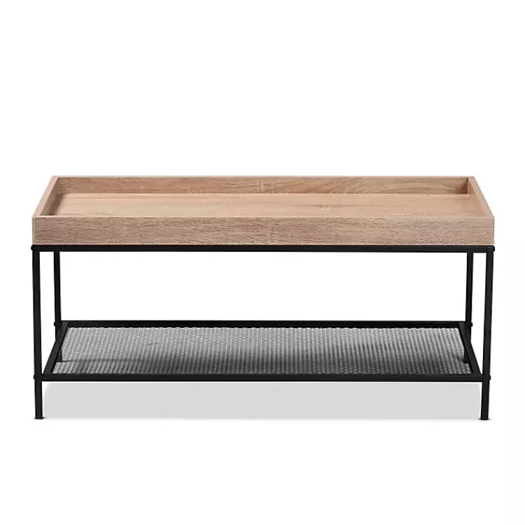 Kirklands Home Wood Raised Edge Coffee Table Brown Online