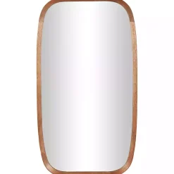 Kirklands Home Wood Rounded Edges Mirror Brown Outlet