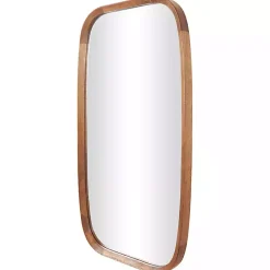 Kirklands Home Wood Rounded Edges Mirror Brown Outlet