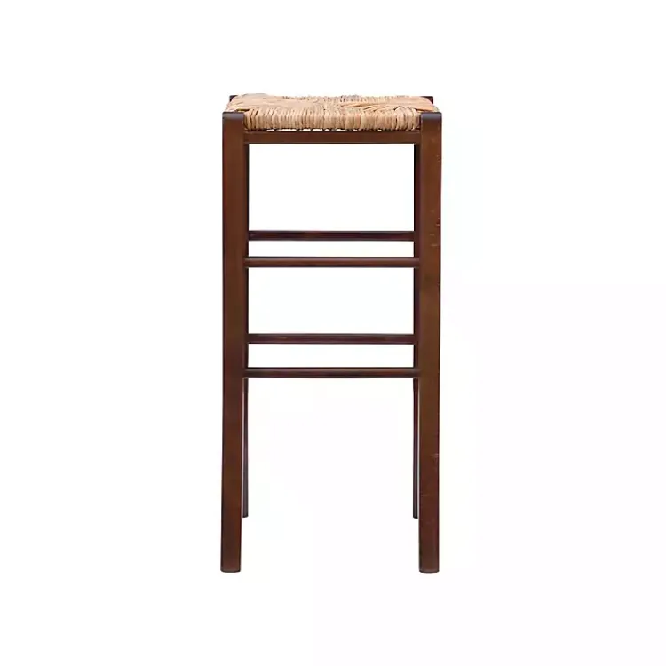 Kirklands Home Wood Seagrass Backless 2-pc. Bar Stool Set Brown Outlet