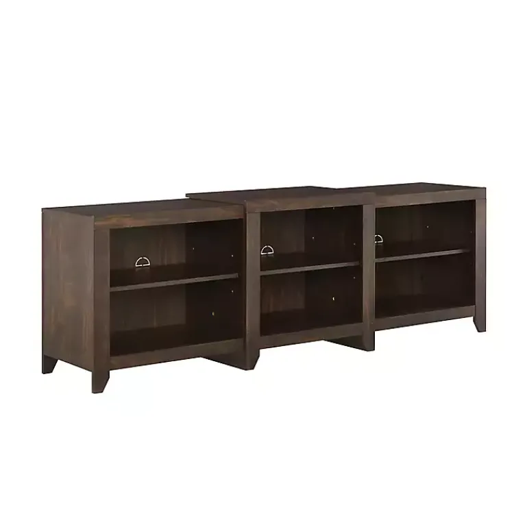 Kirklands Home Wood 6-Shelf Media Cabinet Brown Best