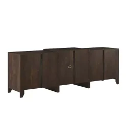 Kirklands Home Wood 6-Shelf Media Cabinet Brown Best