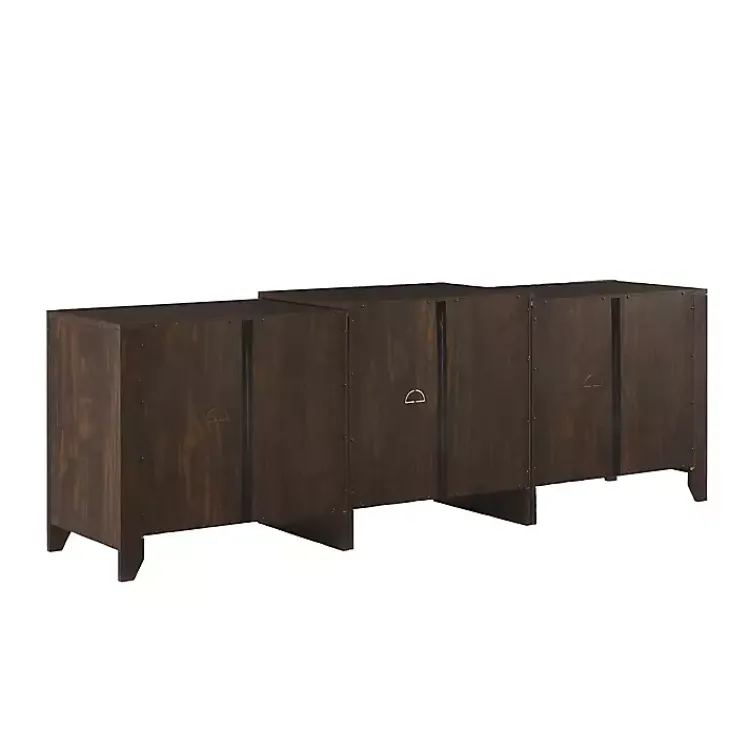 Kirklands Home Wood 6-Shelf Media Cabinet Brown Best