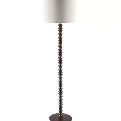Kirklands Home Wood Spindle Paduak Floor Lamp Brown Clearance