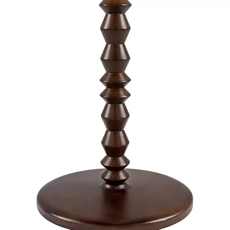 Kirklands Home Wood Spindle Paduak Floor Lamp Brown Clearance
